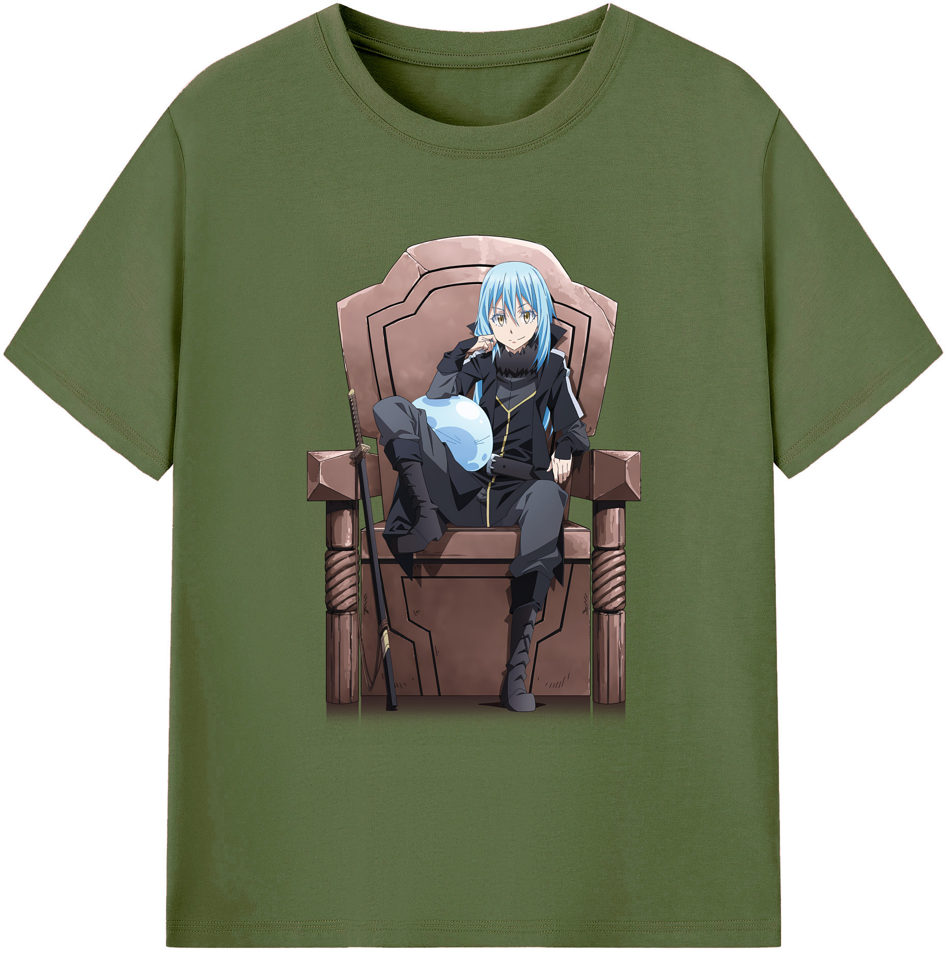 （画像用） 転スラ Regarding Reincarnated to Slime 綿100％半袖Tシャツ（フロントプリント）
